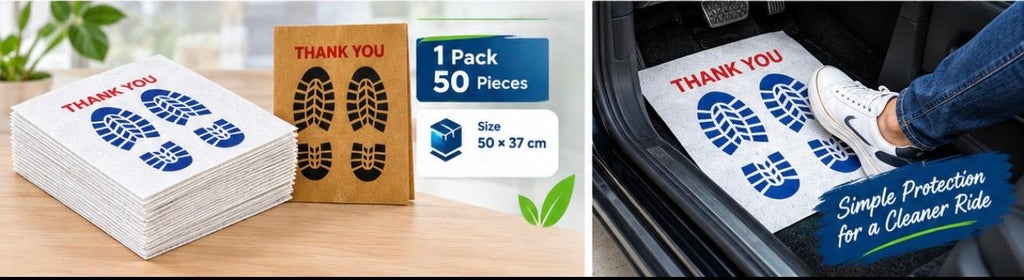Disposable Non-Woven Car Mats – 100 pcs