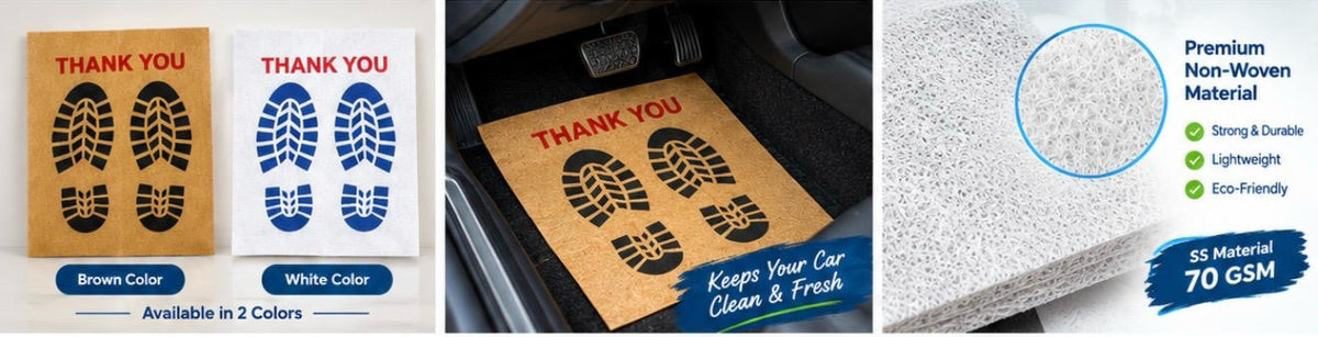 Disposable Non-Woven Car Mats – 100 pcs
