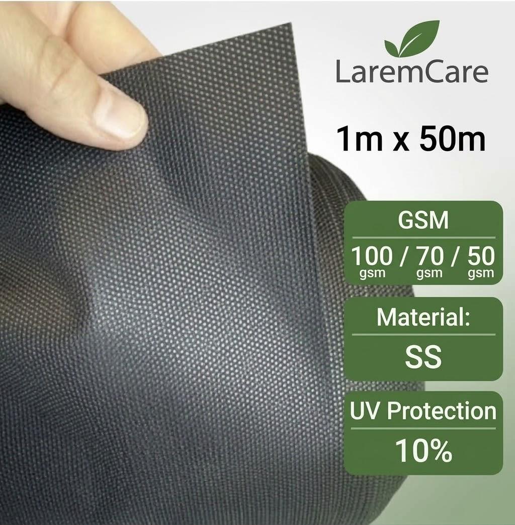 UV Stabilised Non-woven weed control fabric roll 70 gsm (1m x 50m)