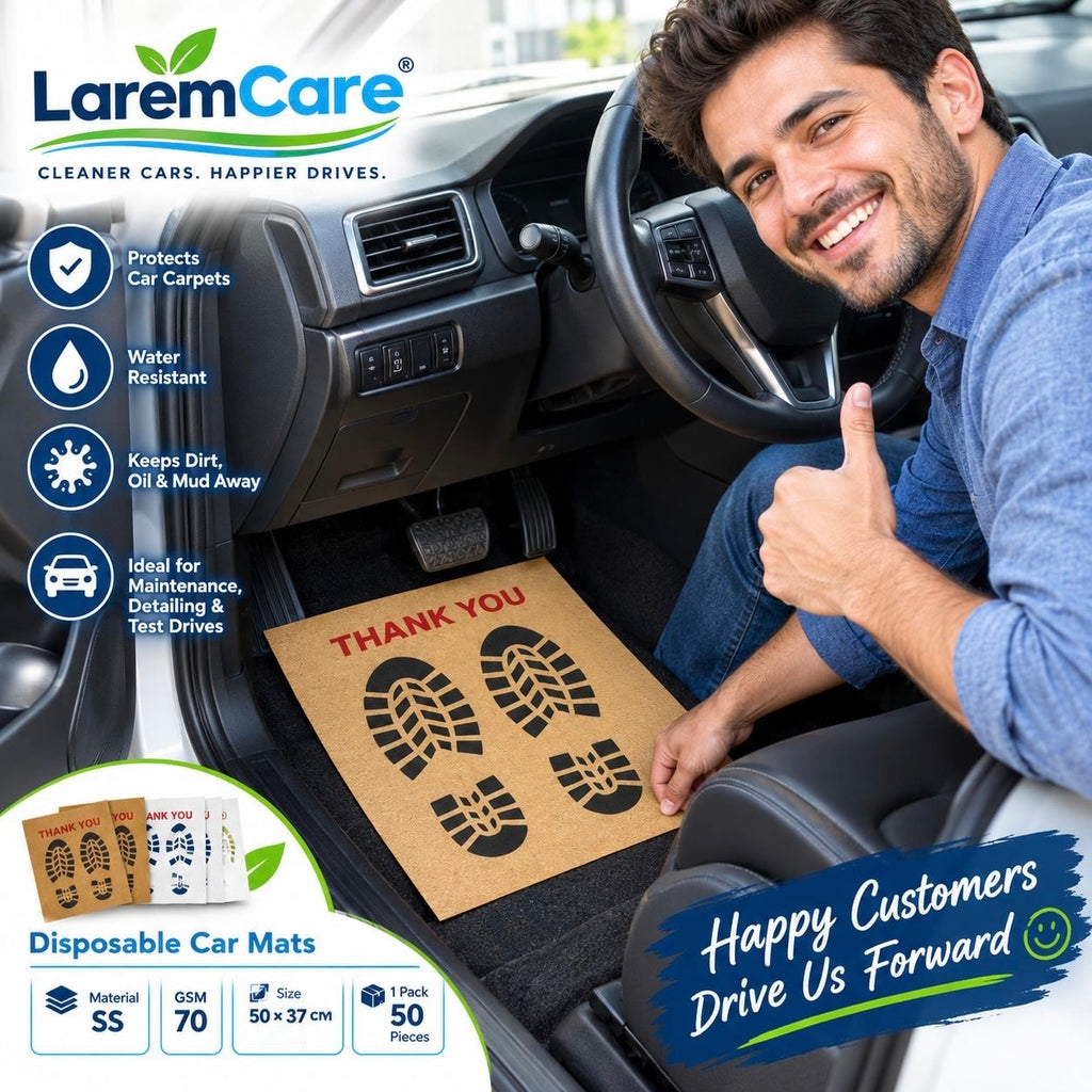 Disposable Non-Woven Car Mats – 100 pcs
