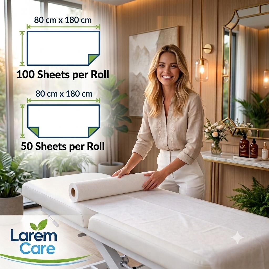 Non-Woven Disposable Bed Rolls 80x180 cm – 100 Sheets
