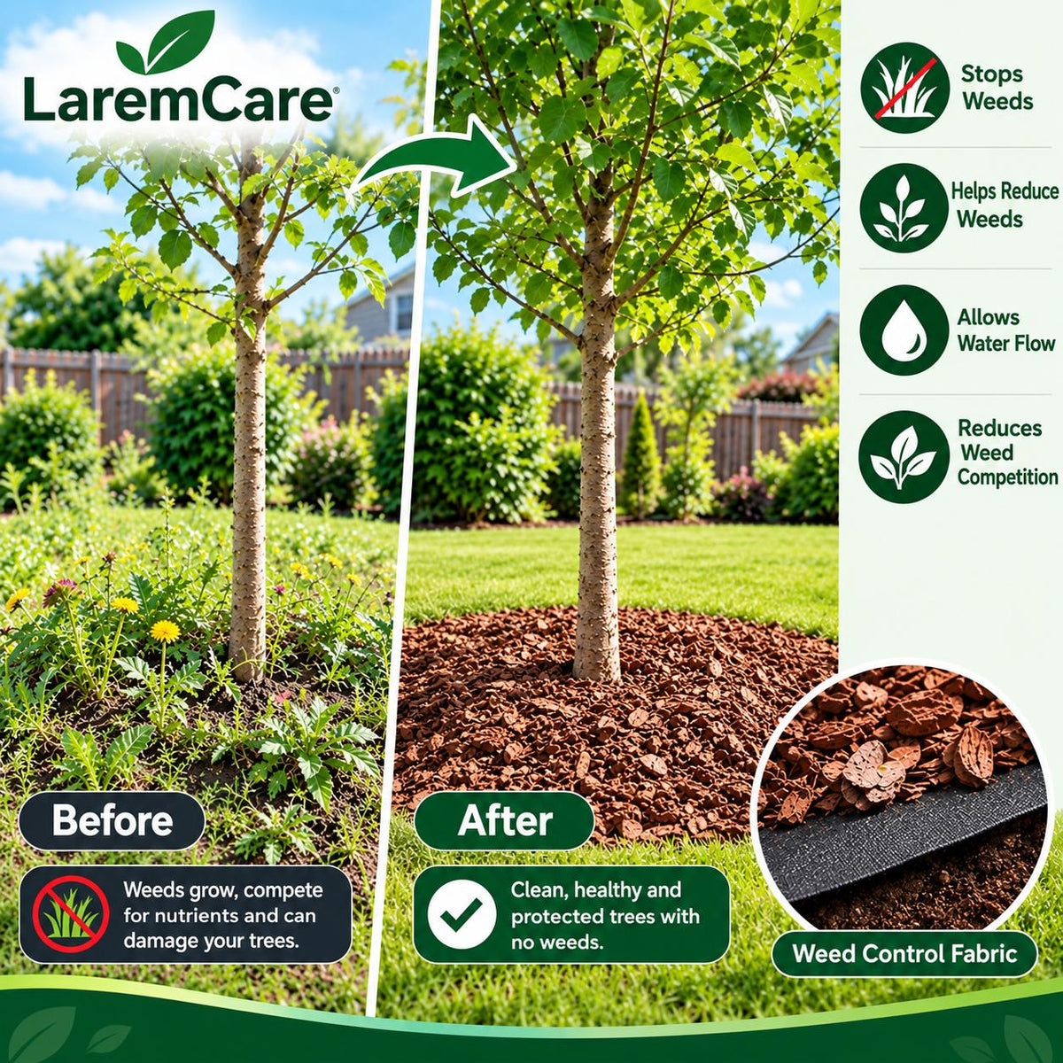 UV Stabilised Non-woven weed control fabric roll 70 gsm (1m x 50m)